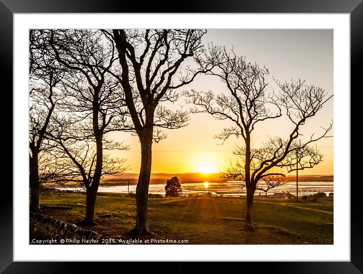Sunset over the bay........... Framed Mounted Print by Naylor's Photography