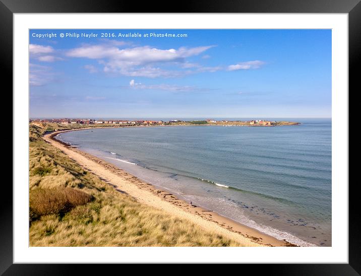 Pretty Beadnell Bay............. Framed Mounted Print by Naylor's Photography