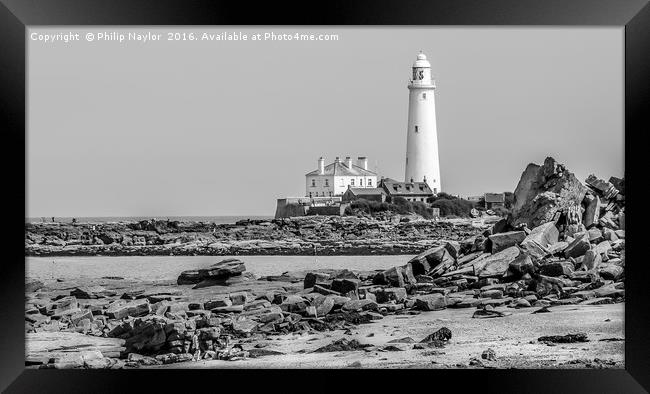 The Lighthouse in mono............... Framed Print by Naylor's Photography