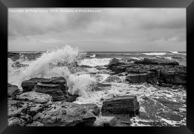 Sea Power Mono.......... Framed Print by Naylor's Photography