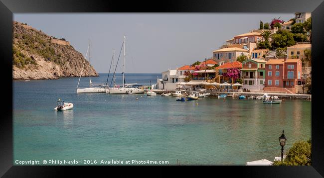 Lazy summer dreams in Assos.......... Framed Print by Naylor's Photography