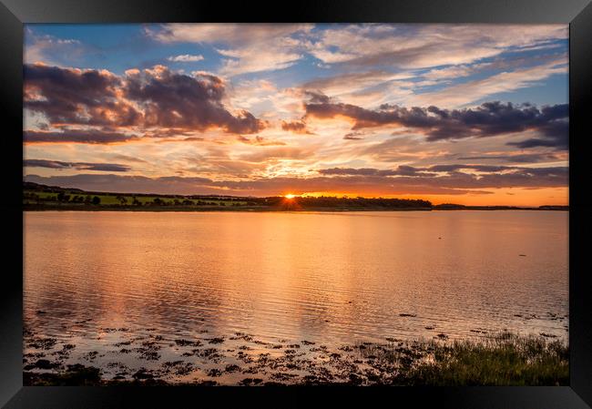 Budle Bay Beautiful Sunset.......... Framed Print by Naylor's Photography