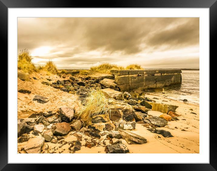 Broken Cloud and Broken Pier Framed Mounted Print by Naylor's Photography