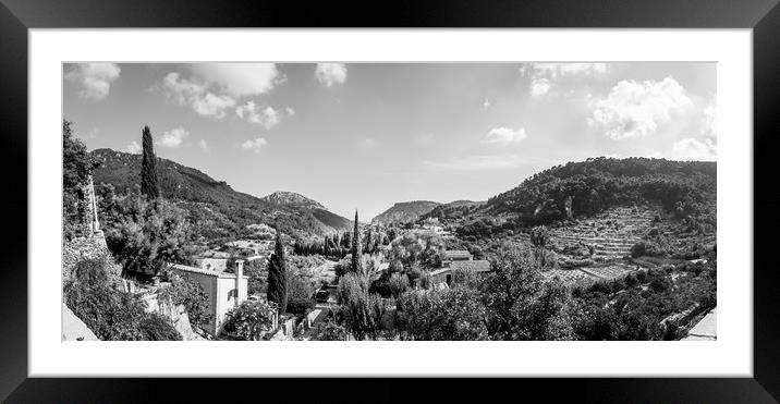 Panoramic View from the Monastery at Valldemossa  Framed Mounted Print by Naylor's Photography
