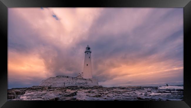 Lighting the Lighthouse  Framed Print by Naylor's Photography