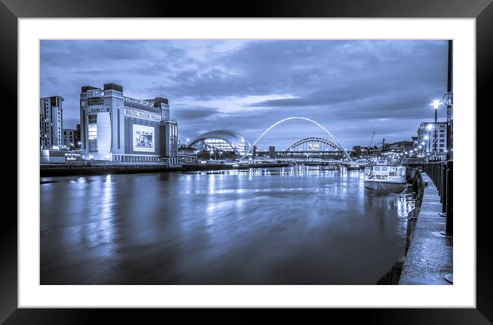 Quayside in Blue Framed Mounted Print by Naylor's Photography