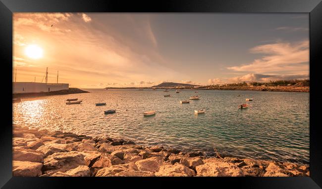 Sunset at Playa Blanca Framed Print by Naylor's Photography