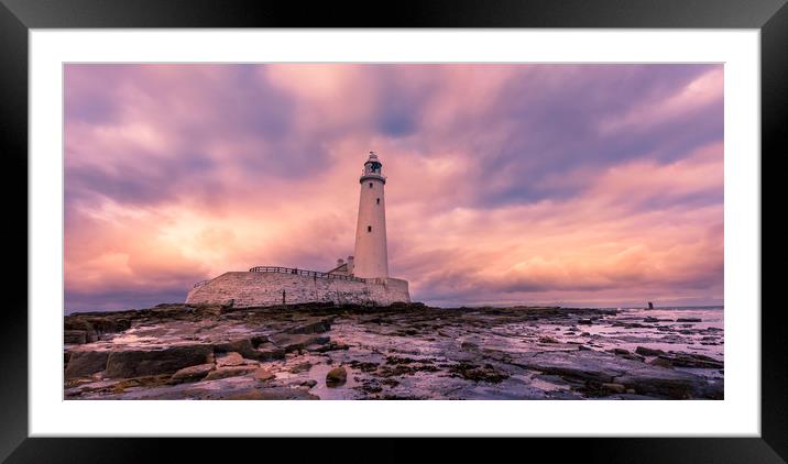 Thunder of Colour at the Lighthouse Framed Mounted Print by Naylor's Photography