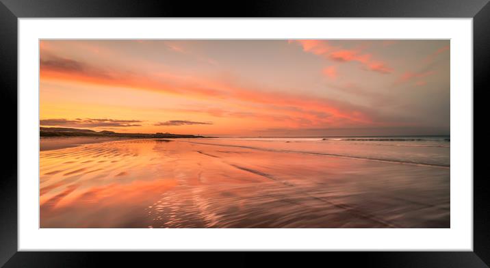 Warm glow of beautiful Bamburgh Framed Mounted Print by Naylor's Photography