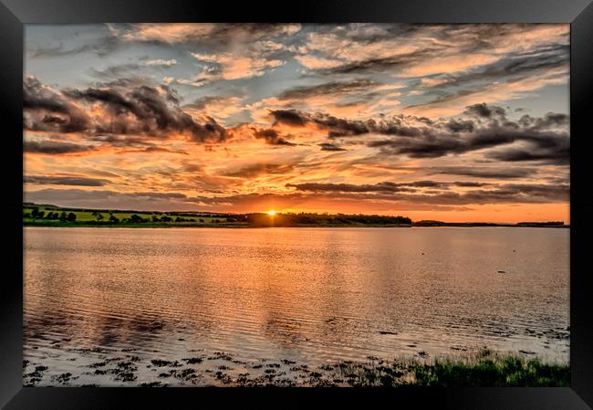 Summer Sunset at Budle Bay Framed Print by Naylor's Photography