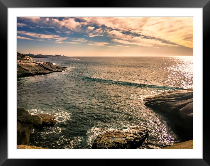 Costa Adeje View Framed Mounted Print by Naylor's Photography
