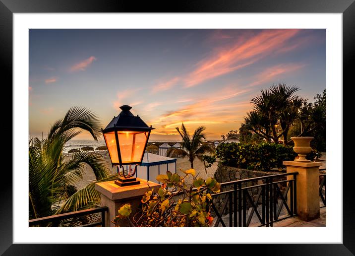 Sunset by the Cafe's Framed Mounted Print by Naylor's Photography