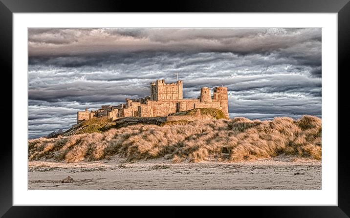 Bamburgh Castle Power Framed Mounted Print by Naylor's Photography