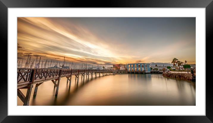 Boardwalk at the Marina Rubicon Framed Mounted Print by Naylor's Photography