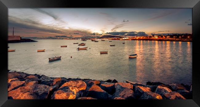 Playa Blanca Twilight view........ Framed Print by Naylor's Photography