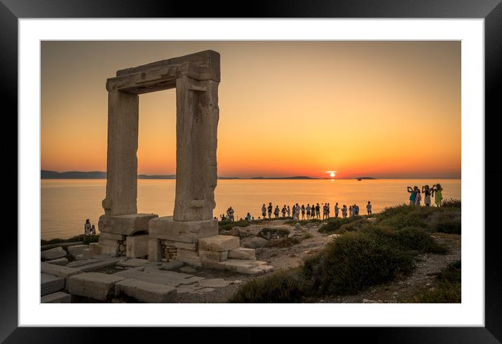 Sun Worship in Naxos Framed Mounted Print by Naylor's Photography