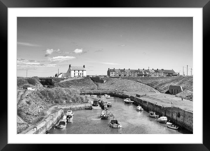 Harbour view in Black and White Framed Mounted Print by Naylor's Photography