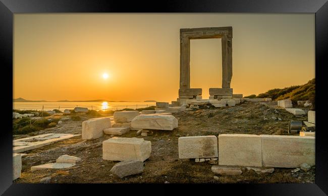 Evening at the Apollo Temple Framed Print by Naylor's Photography