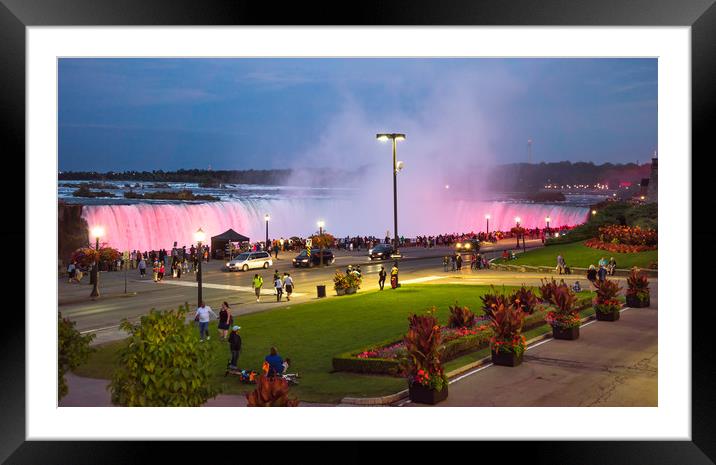 Niagra by Night...... Framed Mounted Print by Naylor's Photography