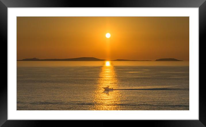 Sailing through the Sunset 2 Framed Mounted Print by Naylor's Photography