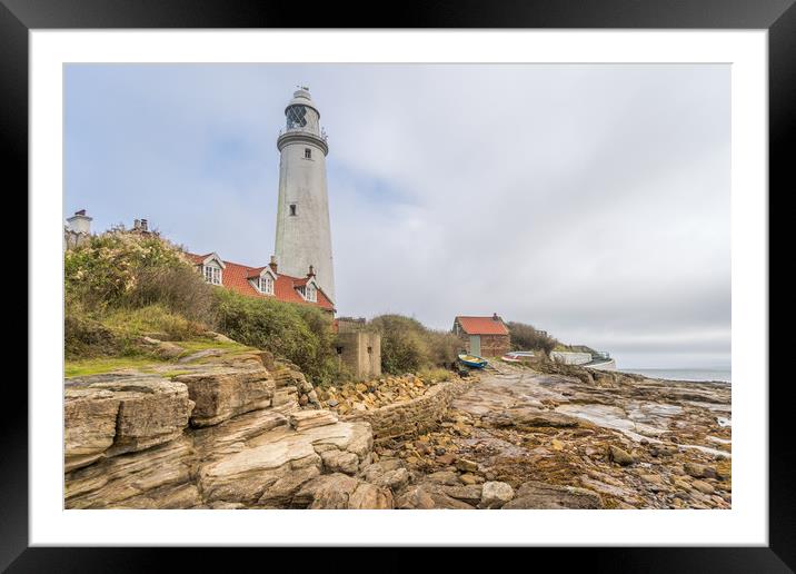 St. Mary's from the rocky shore Framed Mounted Print by Naylor's Photography