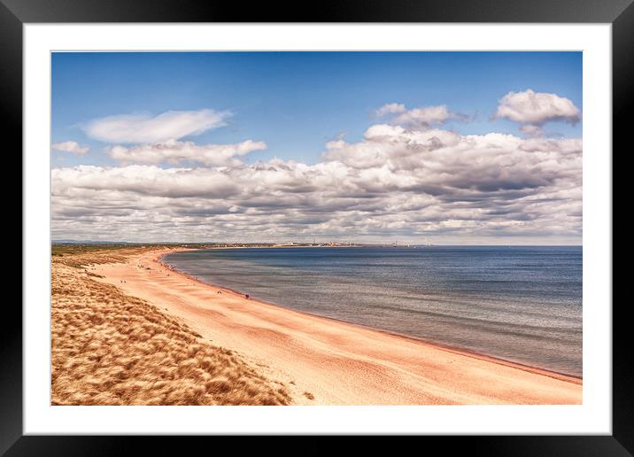 Sunny Day at Seaton Sluice Beach Framed Mounted Print by Naylor's Photography