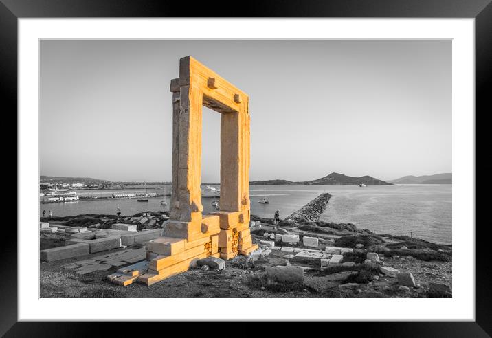 Temple of Apollo Selective Colour Framed Mounted Print by Naylor's Photography