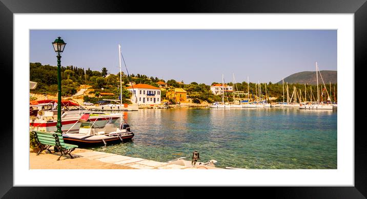 Walking in Fiskardo Framed Mounted Print by Naylor's Photography