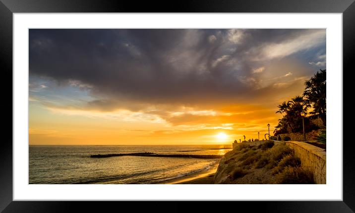 Tenerife Sun Sets Framed Mounted Print by Naylor's Photography
