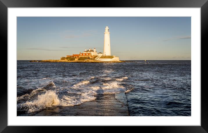 January day at the Lighthouse Framed Mounted Print by Naylor's Photography