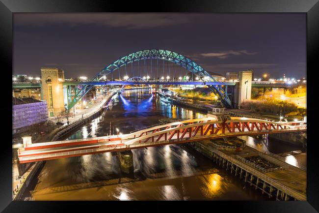 Night at the Quayside Framed Print by Naylor's Photography