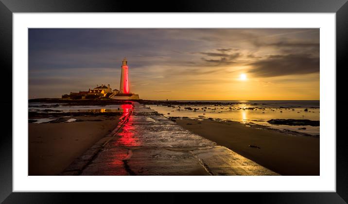 Lovely Supermoon at St Mary's Framed Mounted Print by Naylor's Photography