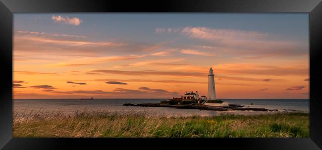 Warm Sunset at St Mary's Framed Print by Naylor's Photography