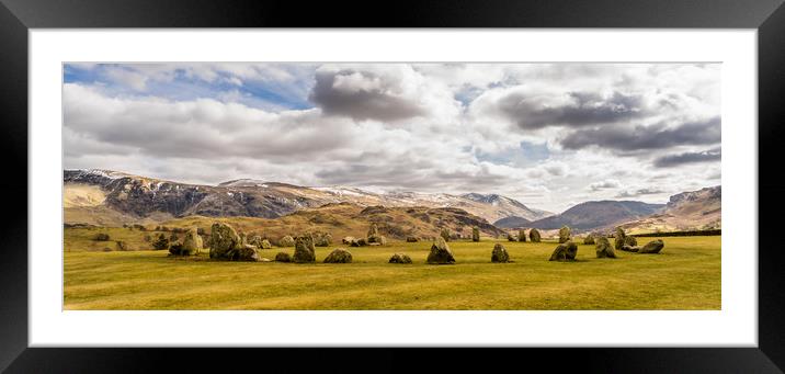 The Castlerigg Standing Stones Framed Mounted Print by Naylor's Photography