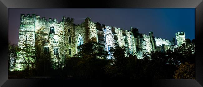 Illuminated Durham Castle Framed Print by Naylor's Photography