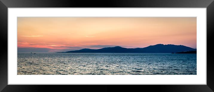 Mykonos Sunset View Framed Mounted Print by Naylor's Photography
