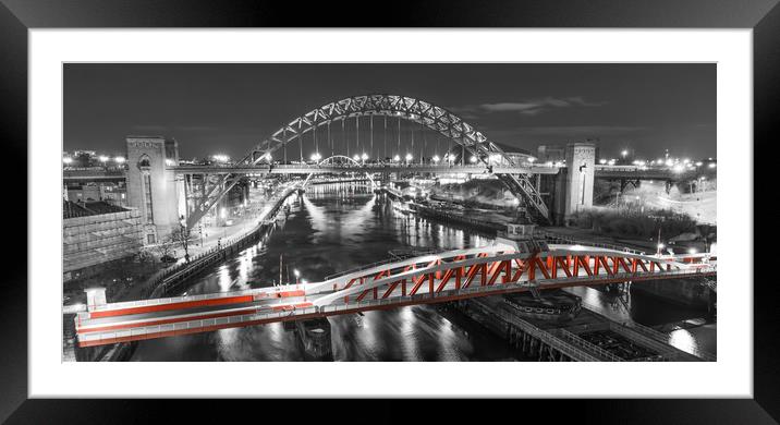 Coloured Swing Bridge Framed Mounted Print by Naylor's Photography
