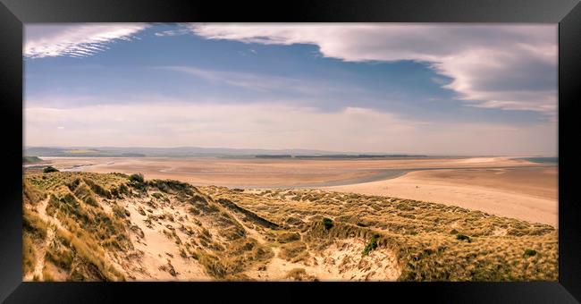 Panoramic from Budle Dunes Framed Print by Naylor's Photography