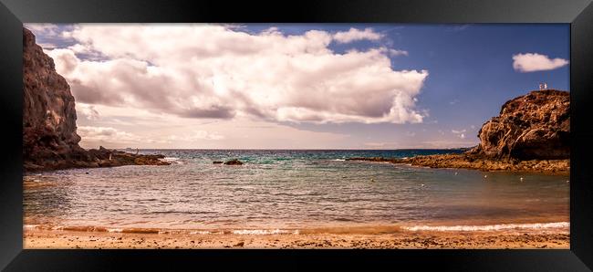 Playa de Papagayo Beach Bay Framed Print by Naylor's Photography