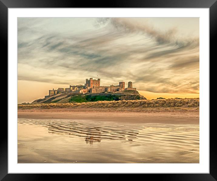 Another perspective of Bamburgh Castle Framed Mounted Print by Naylor's Photography