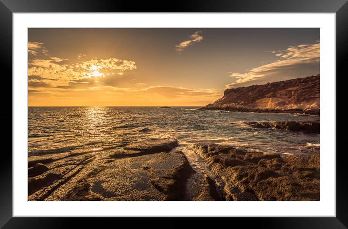 La Caleta sunset Framed Mounted Print by Naylor's Photography