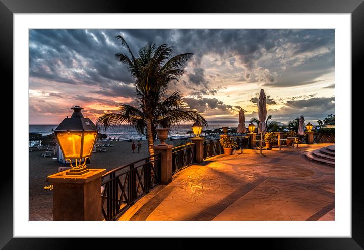 Prom Sunset in Costa Adeje Framed Mounted Print by Naylor's Photography