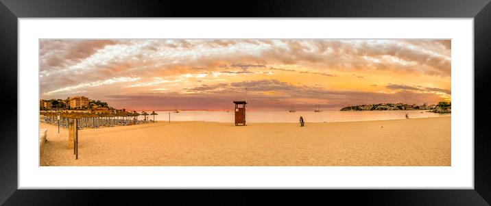 Palma Nova Panorama Framed Mounted Print by Naylor's Photography