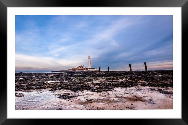 St. Mary's Lighthouse in Whitley Bay Framed Mounted Print by Naylor's Photography