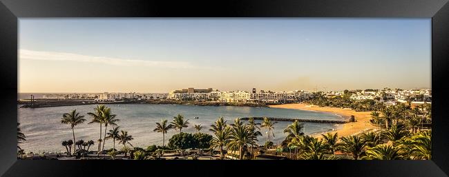 Costa Teguise - The beautiful Las Cucharas beach  Framed Print by Naylor's Photography