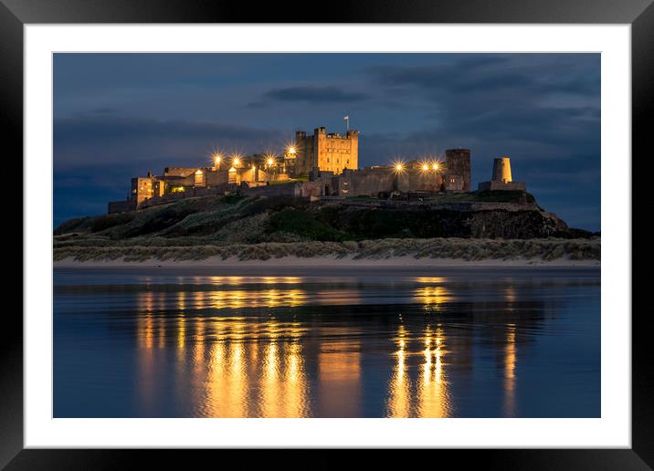 Twilight at the Castle Framed Mounted Print by Naylor's Photography