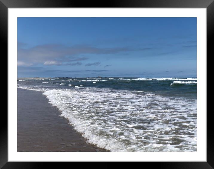 The beach at Budle Bay  Framed Mounted Print by Naylor's Photography