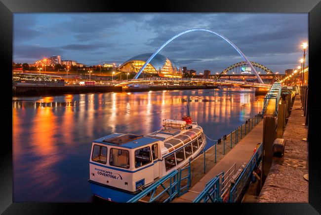 River Tyne Cruiseboat Framed Print by Naylor's Photography