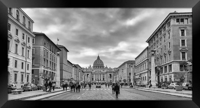 Monochrome Street view St Peters Framed Print by Naylor's Photography