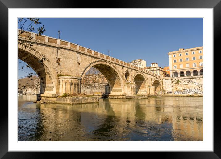 The Sisto bridge over the Tibor river  Framed Mounted Print by Naylor's Photography